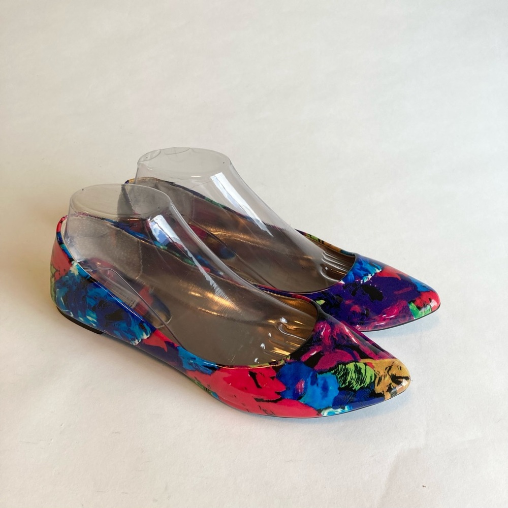 Steve Madden Multicolor Patent Leather Point Toe Flats size 9